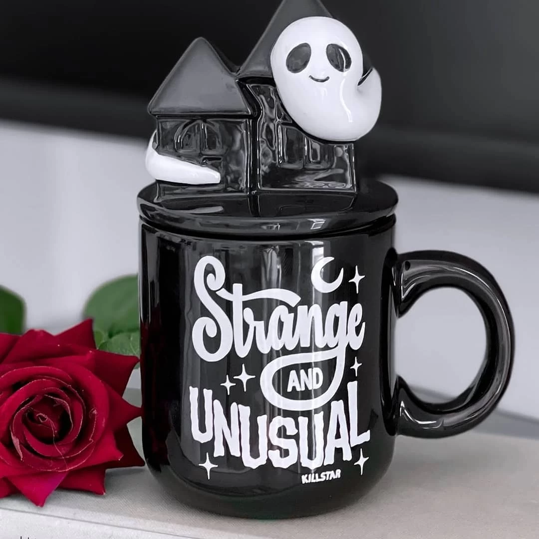 Killstar Spooky Mug With Lid Strange And Unusual - Image 3