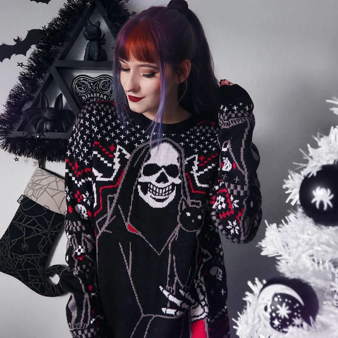 Killstar Catmas Knit Sweater - Image 2