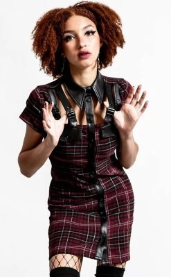 All Attitude Cut Out Dress | Blood Tartan