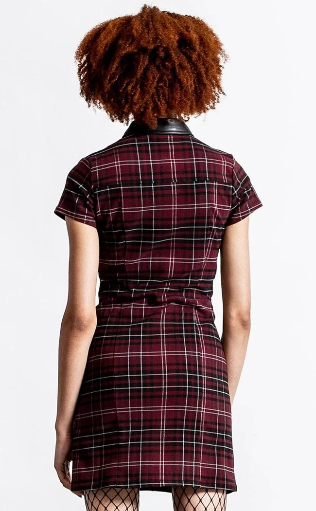 All Attitude Cut Out Dress | Blood Tartan - Image 4