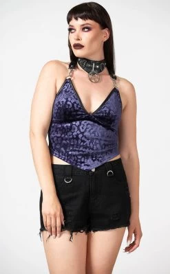 Alley Cat Halter Top | Plum
