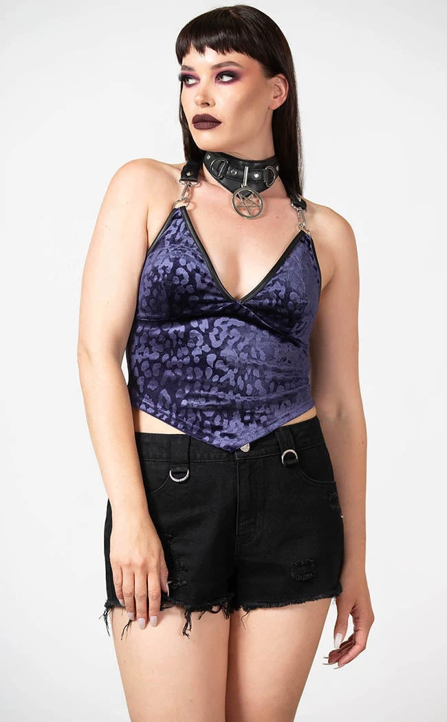 Alley Cat Halter Top | Plum