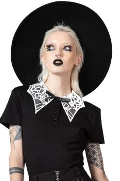 Killstar Apprentice Top Web Lace Collar