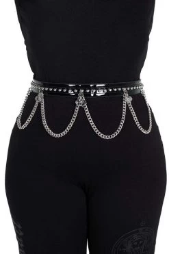 Killstar Bat Babe Gloss Black Statement Belt