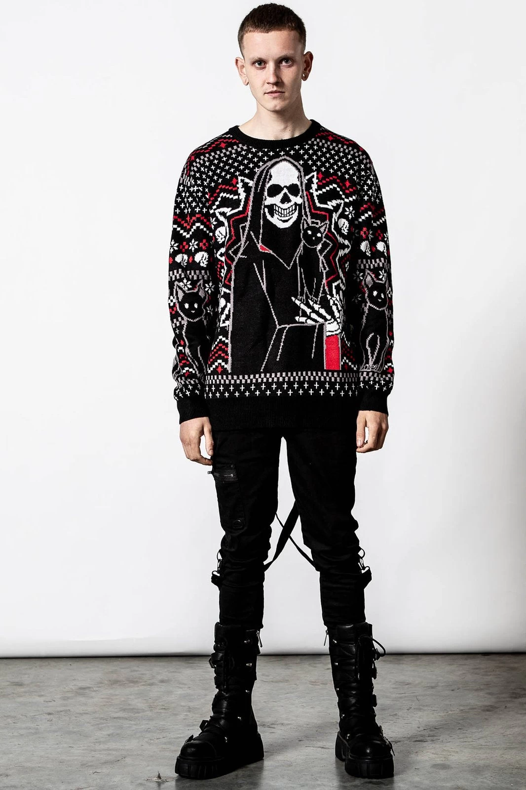 Killstar Catmas Knit Sweater - Image 3