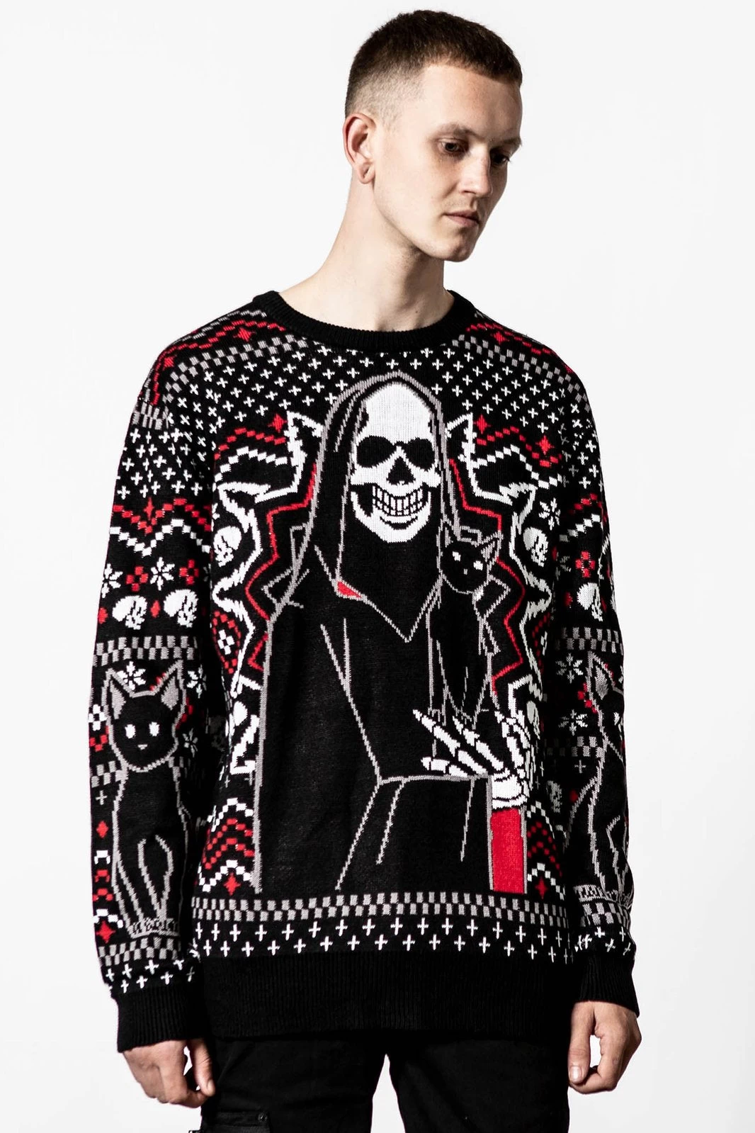 Killstar Catmas Knit Sweater - Image 4