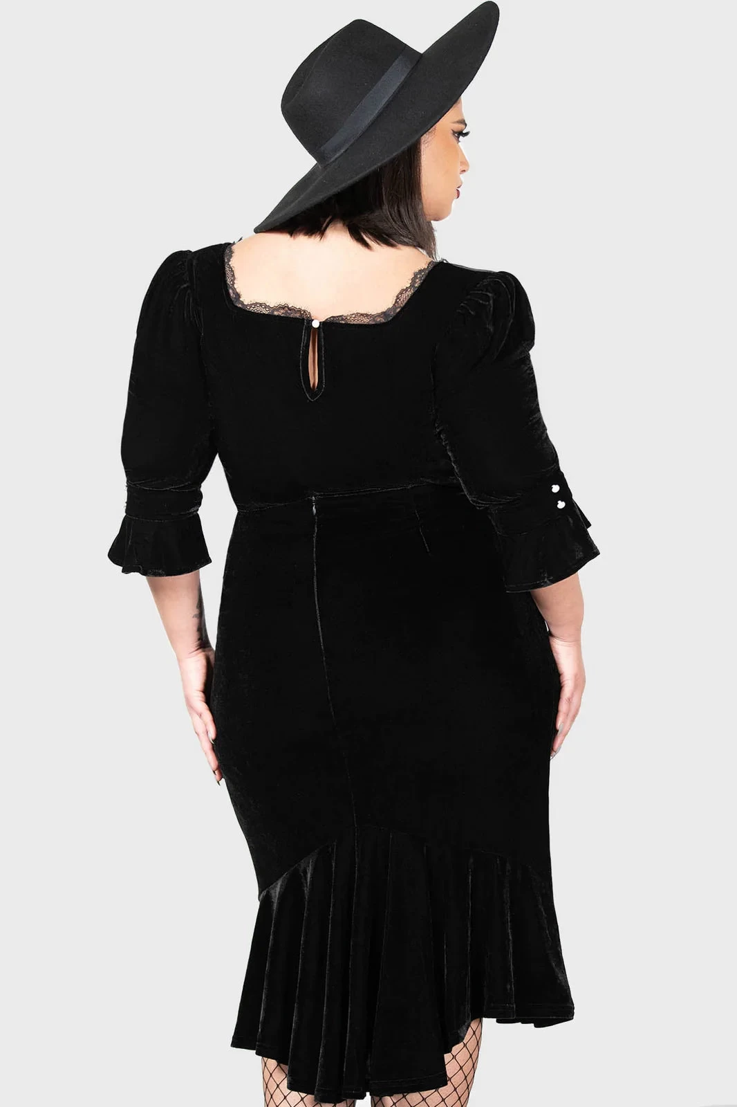 Killstar Dottie Dottie Velvet And Lace Top Goth - Image 6