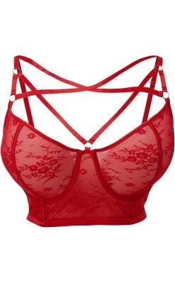 Deadly Attraction Bra | Scarlet [Plus-Size]