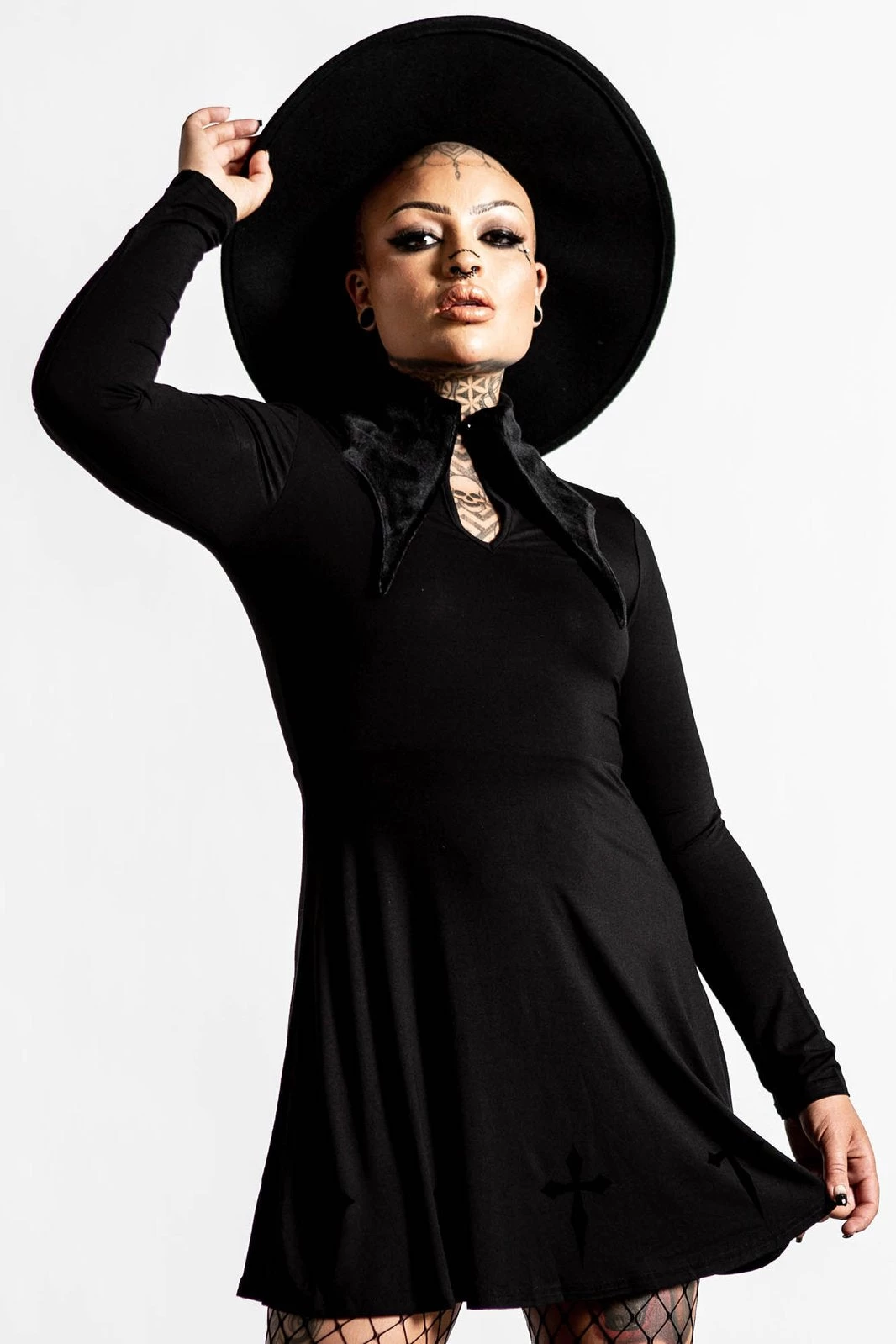 Killstar Elissabat Collared Dress - Image 2