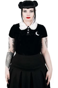 Killstar Esmeralda Stretch Velvet Top