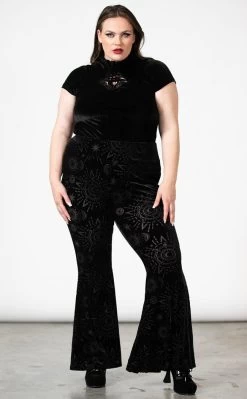 Evil Eye Burnout Bell Bottoms [Plus-Size]
