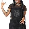 Killstar Foreteller Patch Denim Overalls With Distressed Detailing Festival Ready