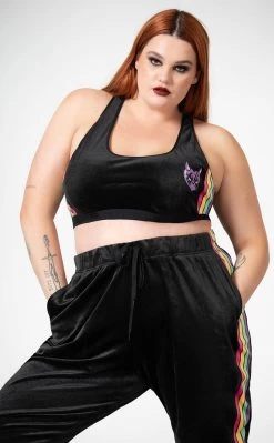 Groovy Velour Bralet [Plus Size]