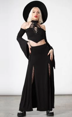 Hellverina Split Maxi Skirt