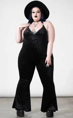 Huntress Halter Catsuit | Black [Plus-Size]