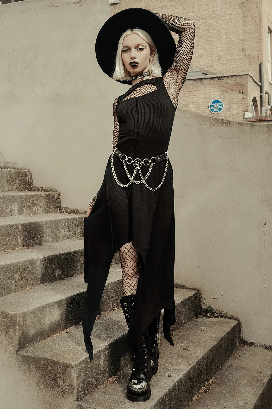 Killstar Milicent Sleeveless Dress Asymmetric Hem - Image 8