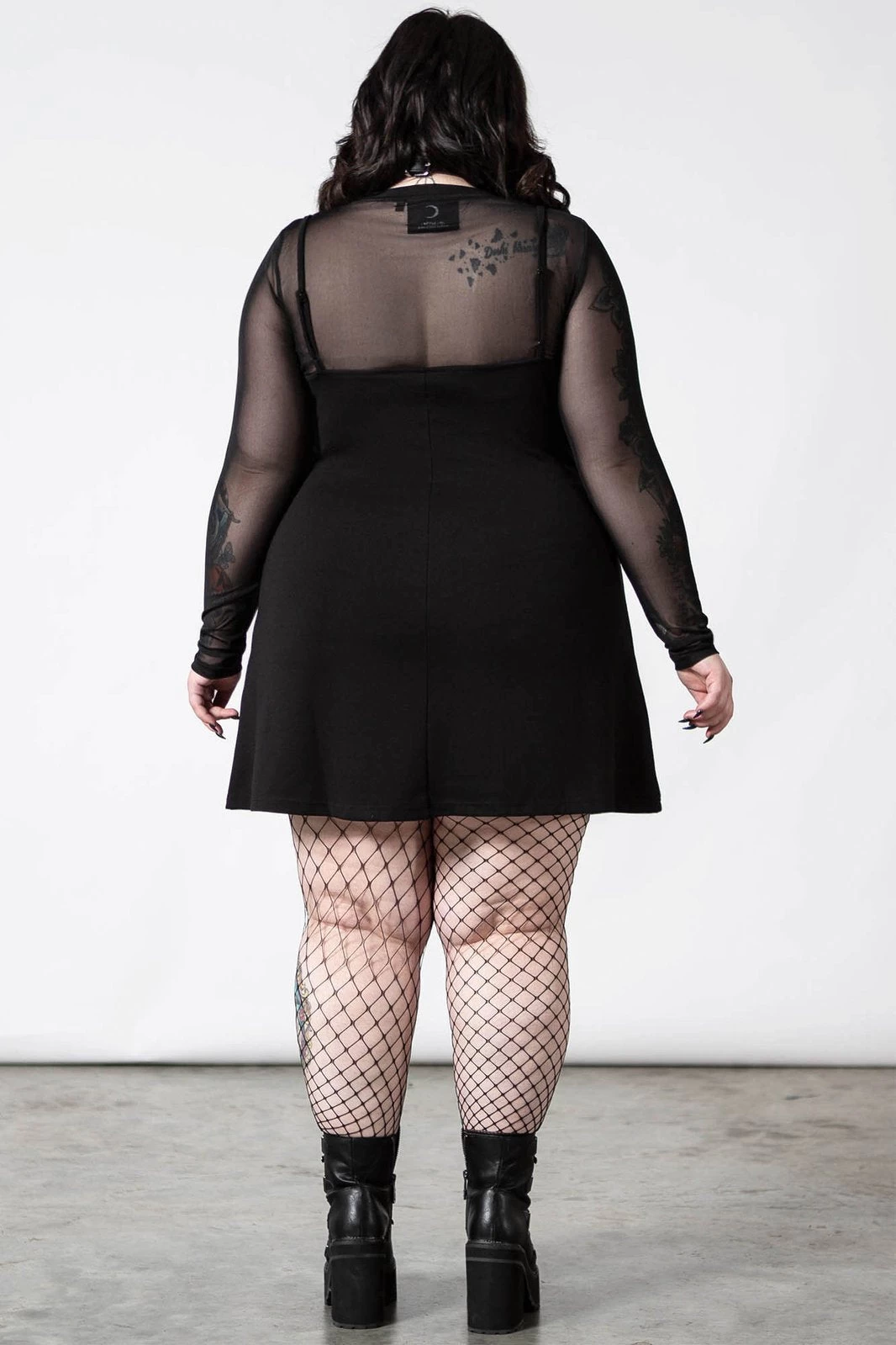 Killstar Morning 2-Piece Dress Mesh Top AND Cami Dress "Not A Morning Person" - Image 7