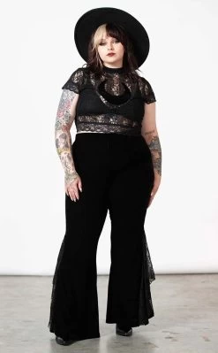Mahina Velvet Bell Bottoms [Plus-Size]