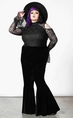 Marisol Velvet Bell Bottoms [Plus-Size]