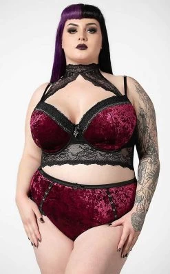 Mercy Lace Bra | Blood [Plus-Size]