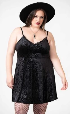 Mistress Of Mayhem Skater Dress | Black [Plus-Size]