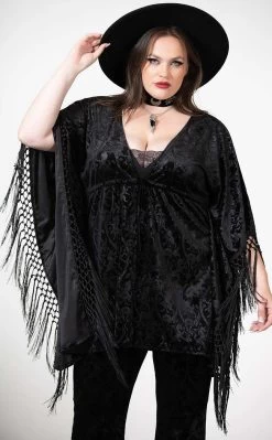 Mythic Mind Kimono | Black [Plus-Size]
