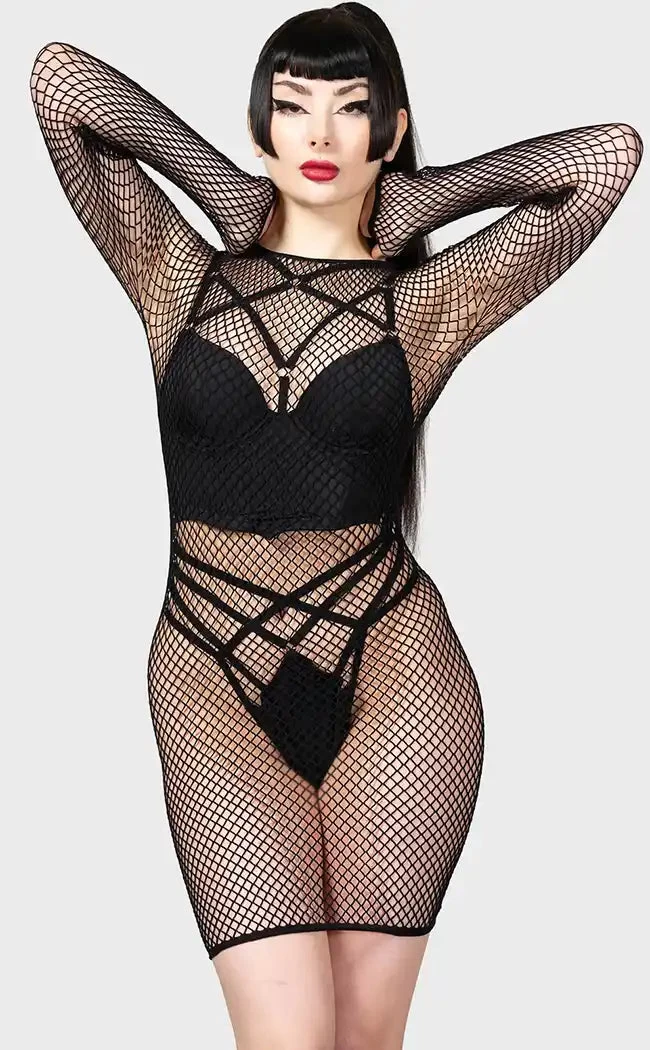 Nicole Fishnet Bodycon