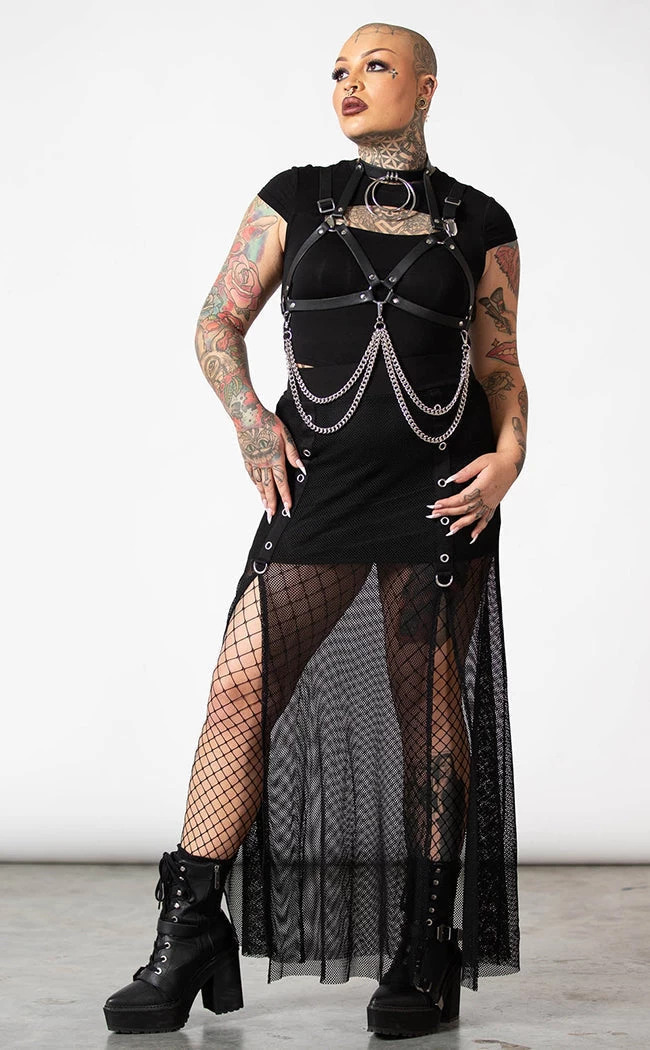 Paragon Fishnet Maxi Skirt - Image 2