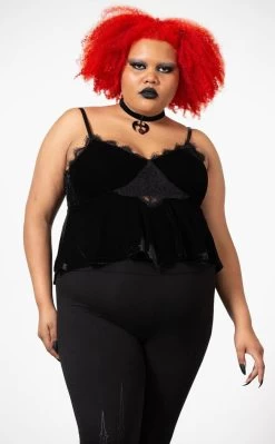 Quartz Night Velvet Top [Plus-Size]