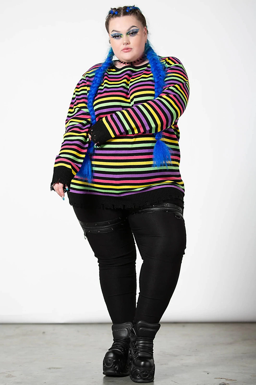 Killstar Rainbow Warrior Knit Sweater - Image 13