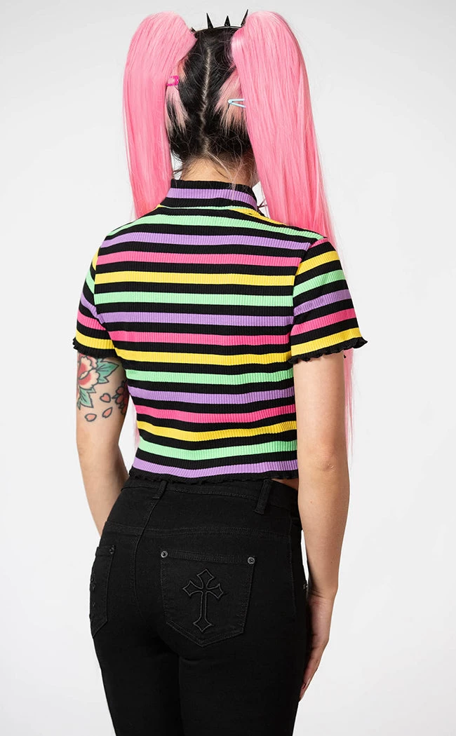 Rainbow Child Ribbed Crop Top - Image 4