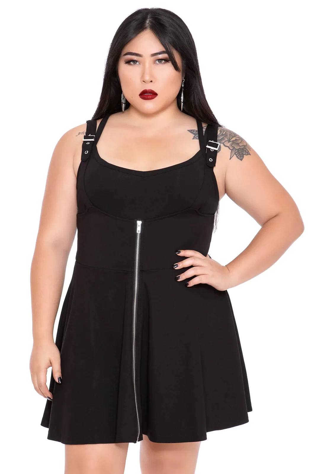 Killstar Suspend Me Statement Skirt Zip Front - Image 2