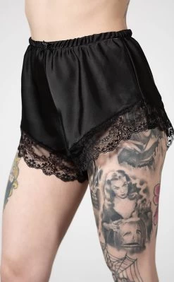Severina Satin Shorts | Black
