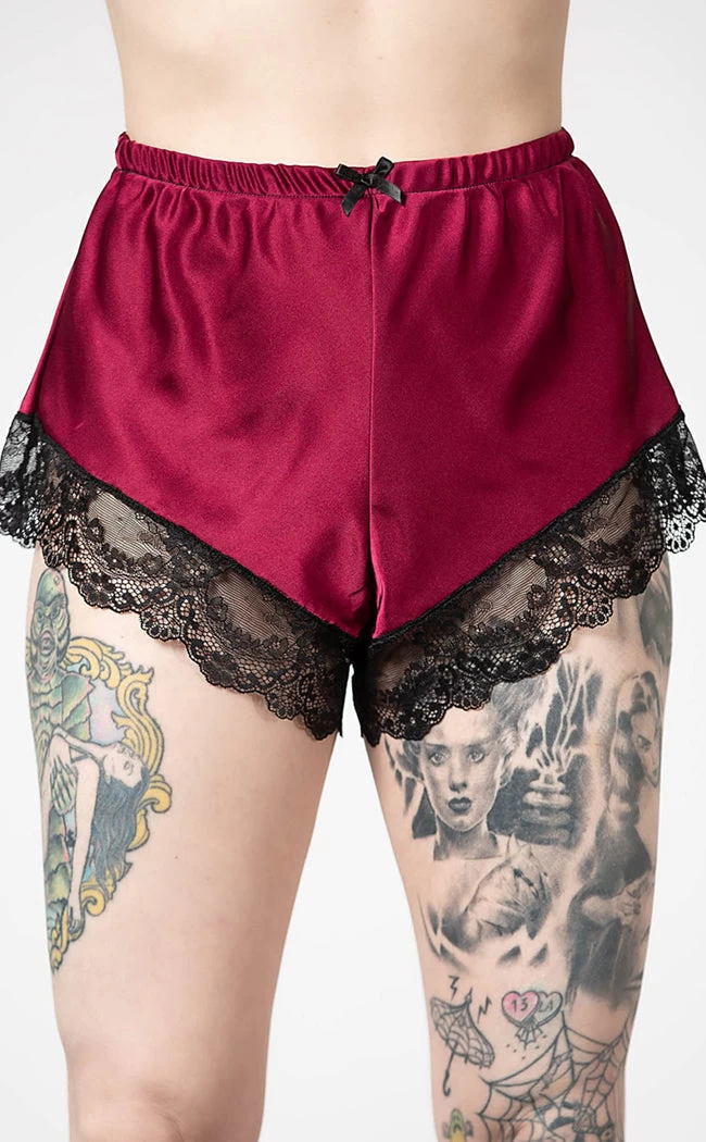 Severina Satin Shorts | Blood - Image 2
