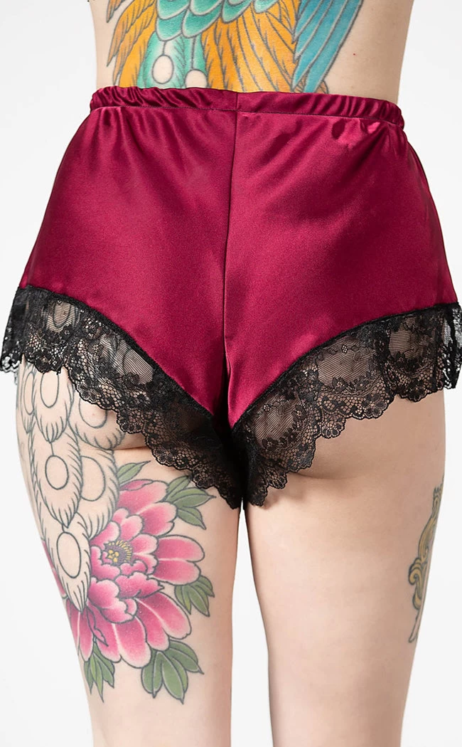 Severina Satin Shorts | Blood - Image 3