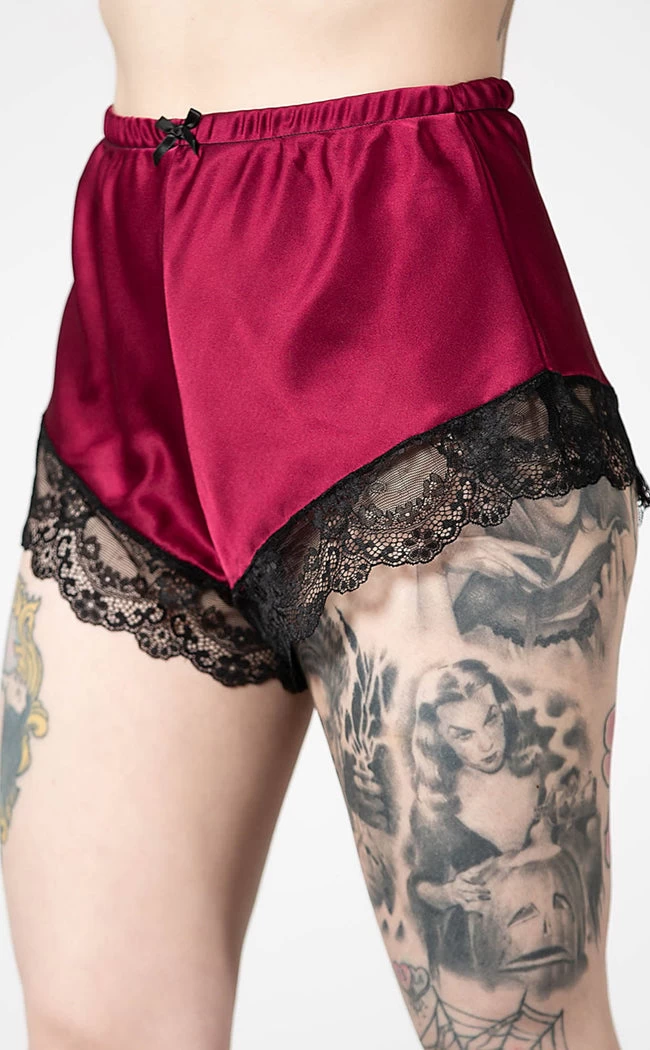 Severina Satin Shorts | Blood