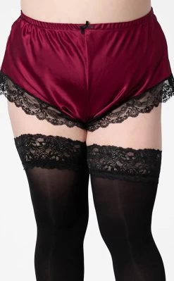 Severina Satin Shorts | Blood [Plus-Size]