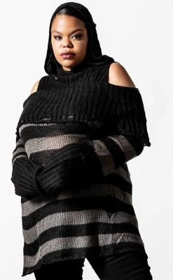 Shallow Grave Hooded Knit Sweater