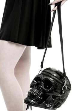 Killstar Grave Digger Black Skull Handbag Purse Goth