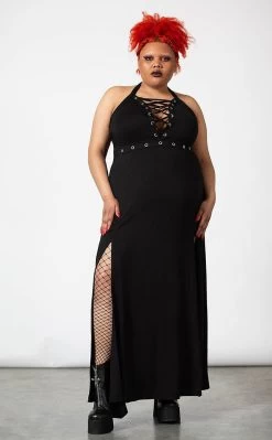 Tristania Maxi Halter Dress [Plus-Size]