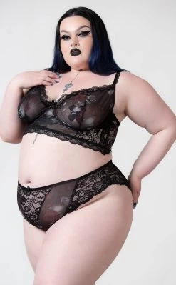 Wild Rose Mesh Panty [Plus-Size]