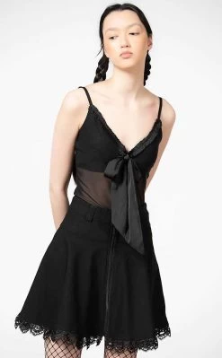 Yuna Ribbon Mesh Top